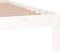 vidaXL - Bedframe - massief - hout - wit - 150x200 - cm
