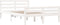 vidaXL - Bedframe - massief - hout - wit - 150x200 - cm