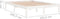 vidaXL - Bedframe - massief - hout - wit - 150x200 - cm