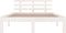 vidaXL - Bedframe - massief - hout - wit - 150x200 - cm