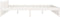 vidaXL - Bedframe - massief - hout - wit - 150x200 - cm
