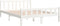 vidaXL - Bedframe - massief - hout - wit - 150x200 - cm