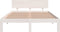 vidaXL - Bedframe - massief - hout - wit - 150x200 - cm