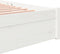 vidaXL - Bedframe - massief - hout - wit - 150x200 - cm