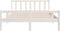 vidaXL - Bedframe - massief - hout - wit - 150x200 - cm