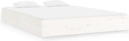 vidaXL - Bedframe - massief - hout - wit - 160x200 - cm