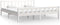 vidaXL - Bedframe - massief - hout - wit - 160x200 - cm