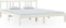 vidaXL - Bedframe - massief - hout - wit - 160x200 - cm