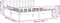 vidaXL - Bedframe - massief - hout - wit - 160x200 - cm