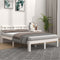 vidaXL - Bedframe - massief - hout - wit - 160x200 - cm