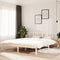 vidaXL - Bedframe - massief - hout - wit - 160x200 - cm