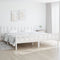 vidaXL - Bedframe - massief - hout - wit - 160x200 - cm