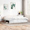 vidaXL - Bedframe - massief - hout - wit - 160x200 - cm