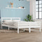 vidaXL - Bedframe - massief - hout - wit - 160x200 - cm