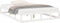 vidaXL - Bedframe - massief - hout - wit - 160x200 - cm