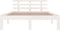 vidaXL - Bedframe - massief - hout - wit - 160x200 - cm