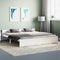 vidaXL - Bedframe - massief - hout - wit - 180x200 - cm - 6FT - Super - King