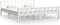 vidaXL - Bedframe - massief - hout - wit - 180x200 - cm