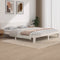 vidaXL - Bedframe - massief - hout - wit - 180x200 - cm