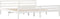 vidaXL - Bedframe - massief - hout - wit - 180x200 - cm