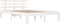vidaXL - Bedframe - massief - hout - wit - 180x200 - cm
