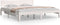 vidaXL - Bedframe - massief - hout - wit - 180x200 - cm