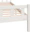 vidaXL - Bedframe - massief - hout - wit - 180x200 - cm