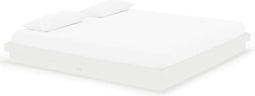vidaXL - Bedframe - massief - hout - wit - 200x200 - cm
