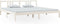 vidaXL - Bedframe - massief - hout - wit - 200x200 - cm