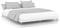 vidaXL - Bedframe - massief - hout - wit - 200x200 - cm
