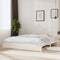 vidaXL - Bedframe - massief - hout - wit - 200x200 - cm