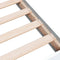 vidaXL - Bedframe - massief - hout - wit - 200x200 - cm