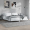 vidaXL - Bedframe - massief - hout - wit - 200x200 - cm