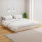 vidaXL - Bedframe - massief - hout - wit - 200x200 - cm