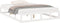 vidaXL - Bedframe - massief - hout - wit - 200x200 - cm