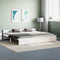 vidaXL - Bedframe - massief - hout - wit - 200x200 - cm