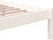 vidaXL - Bedframe - massief - hout - wit - 200x200 - cm