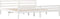 vidaXL - Bedframe - massief - hout - wit - 200x200 - cm