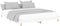 vidaXL - Bedframe - massief - hout - wit - 200x200 - cm