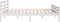 vidaXL - Bedframe - massief - hout - wit - 200x200 - cm