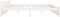 vidaXL - Bedframe - massief - hout - wit - 200x200 - cm