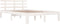 vidaXL - Bedframe - massief - hout - wit - 200x200 - cm