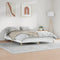 vidaXL - Bedframe - massief - hout - wit - 200x200 - cm