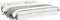 vidaXL - Bedframe - massief - hout - wit - 200x200 - cm