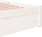 vidaXL - Bedframe - massief - hout - wit - 200x200 - cm