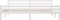 vidaXL - Bedframe - massief - hout - wit - 200x200 - cm