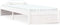 vidaXL - Bedframe - massief - hout - wit - 75x190 - cm