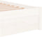 vidaXL - Bedframe - massief - hout - wit - 75x190 - cm