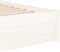 vidaXL - Bedframe - massief - hout - wit - 75x190 - cm