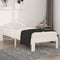 vidaXL - Bedframe - massief - hout - wit - 75x190 - cm